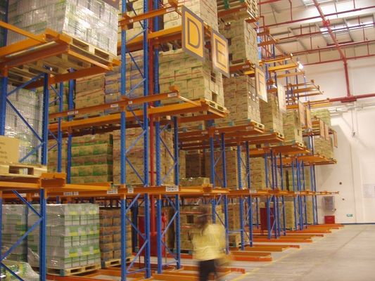 satın al Çelik Sprey Toz Boya Bitmiş Çok Dar Koridor Raf Sistemi Çevrimiçi üretim