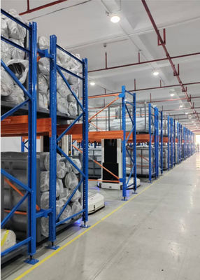 Orta ve küçük büyüklükte depo alanı için çatal kaldırıcı veya AGV işletimli özelleştirilebilir kumaş rulo depolama sistemi