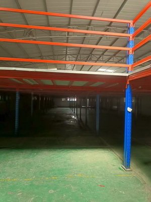 Ağır / Orta Görevli Çok Katmanlı Çelik Platform Mavi ve Turuncu Renkli Endüstriyel Mezzanine Zeminleri